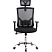 превью Кресло для руководителя Комус Мебель (Easy Chair) 650 чёрное (сетка/ткань, металл хромированный)