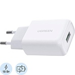 Зарядное устройство UGREEN USB-A QC 3.0 18W Charger CD122 (White) (10133)