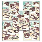 РЕЗЕРВ Тетрадь А5 48л. BRAUBERG МИЛЫЕ КОТЫ скоба, клетка, выборочный лак