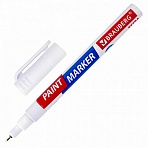 Маркер-краска лаковый EXTRA (paint marker) 1 мм, БЕЛЫЙ, УЛУЧШЕННАЯ НИТРО-ОСНОВА, BRAUBERG