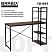 превью Стол на металлокаркасе BRABIX «LOFT CD-005», 1200×520х1200 мм, 3 полки, цвет морёный дуб