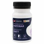 Краска акриловая матовая «Декола», банка 100 мл, белая