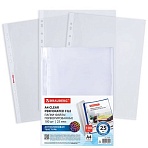 Папки-файлы перфорированные с антибликовой текстурой А4 BRAUBERG PIXEL, КОМПЛЕКТ 100 шт., 25 мкм