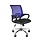 Кресло офисное Easy Chair 304 черное/синее (ткань/сетка/металл)
