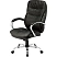 превью Кресло для руководителя Комус Мебель (Easy Chair) 515 чёрное (рециклированная кожа, металл хромированный)