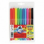 Фломастеры 10 ЦВЕТОВ CENTROPEN «Colour World», трехгранные, смываемые, 7550/10TP