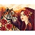 превью Картина по номерам на картоне ТРИ СОВЫ «Девушка с тигром», 30×40, с акриловыми красками и кистями