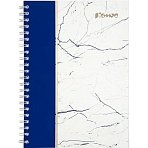 Тетрадь общая А4 120л Комус Мрамор Синий клетка,80г, греб, карт, фольга, УФ-лак