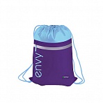 Мешок для обуви 1 отделение Berlingo «Envy», 360×470мм, светоотражающая лента, карман на молнии, голубой