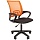 Кресло оператора Helmi HL-M96 R «Airy», спинка сетка оранжевая/сиденье ткань черная, пиастра
