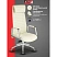 превью Кресло для руководителя Комус Мебель (Easy Chair) 528 белое (натуральная кожа с компаньоном, алюминий)