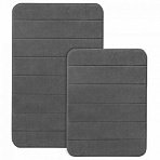 Комплект ковриков MEMORY EFFECT для ванной 50×80см и туалета 40×60см темно-серый LAIMA HOME608448