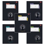 Тетрадь 18 л., HATBER клетка, обложка картон, «Котенок уголек» (микс в спайке), 091435