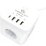 превью Сетевой фильтр Cablexpert Cube 3р/1.5м, 10А, 3xUSB, белый(CUBE-3-CU3-W-1.5)