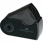 Точилка пластиковая Faber-Castell «Sleeve Mini», 1 отверстие, контейнер, черная
