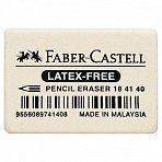 Резинка стирательная FABER-CASTELL «Latex-Free», прямоугольная, 37×25×7 мм, белая