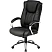 превью Кресло для руководителя Комус Мебель (Easy Chair) 561 чёрное (рециклированная кожа с компаньоном, металл хромированный)
