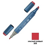Маркер двусторонний для скетчинга Гамма «Студия», красный палевый, корпус трехгранный, пулевид./клиновид. наконечники
