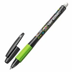 Ручка стираемая гелевая с грипом BIC «Gelocity Illusion», ЧЕРНАЯ, корпус черный, линия 0.3 мм