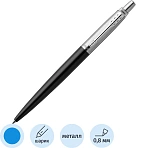 Ручка шариковая Parker Jotter цвет чернил синий цвет корпуса черный (артикул производителя 1953184)