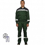 Костюм рабочий летний мужской л20-КБР зеленый/серый с СОП (размер 64-66, рост 170-176)