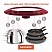 превью Крышка для любой сковороды и кастрюли универсальная 3 размера (24-26-28 см) бордовая, DASWERK