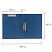 превью Папка с 2-мя металлическими прижимами BRAUBERG стандарт, синяя, до 100 листов, 0,6 мм