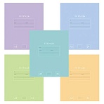 Тетрадь 24 л., HATBER-ECO линия, офсет №2 ЭКОНОМ, обложка картон, PUREcolour (микс в спайке), 092113