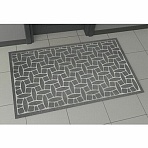 Коврик придверный 60×90 см, СЕРЫЙ, грязезащитный, 430 г/м2, фактурный рисунок АЛМАЗ, ЛЮБАША