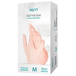 Перчатки виниловые смотровые 50 пар (100 штук)размер M (средний)прозрачныеSAF&TYЧЗ