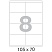 превью Этикетки самоклеящиеся ProMEGA Label BASIC кауч. к 105×70 8шт/л А4(100л/уп)