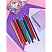 превью Карандаши цветные Комус Класс Kitty stickers 12 карандашей 12 цветов трёхгранные