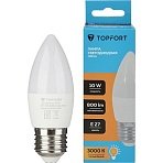 Лампа светодиодная Topfort E27 10W 3000K свеча