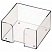 превью Подставка для бумажного блока BRAUBERG CLASSIC пластиковая, 90×90х50 мм, прозрачная, 238091