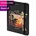 превью Блокнот с резинкой в точку 96 л., А5 (145×203 мм), твердая обложка с фольгой, BRAUBERG, «Закат»