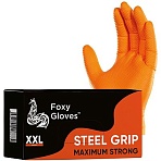Перчатки одноразовые нитрил Steel Grip цв. оранжевый (50 пар/уп)р. XXL, ПС