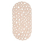 Коврик для ванны противоскользящий 68×37см, «Треугольники», овальный, бежевый, ПВХ, PRIMILA