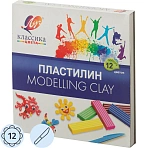 Пластилин «Классика», 12 цветов, со стеком