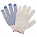 превью Перчатки хлопчатобумажные, КОМПЛЕКТ 100 пар, 10 класс, 40-42 г, 116 текс, ПВХ-точка, LAIMA ЛЮКС, БЕЛЫЕ, 608678