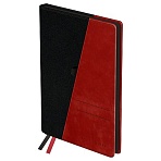 Ежедневник недатированный, А5, 136л., твердый переплет, кожзам, BG «Tandem. Black-red», черный/красный, цветной срез, карман