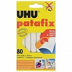 Подушечки клеящие UHU Patafix, 80 шт., бесследное удаление, многоразовые, белые