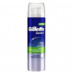 Пена для бритья Gillette «Sensitive Skin», для чувствительной кожи с алоэ, 250мл