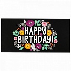 Конверт для денег «HAPPY BIRTHDAY! »Цветы166×82 ммвыборочный лакЗОЛОТАЯ СКАЗКА113748