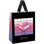 Пакет подарочный 11×14×6.5см MESHU «Heart», голографический картон