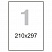 превью Этикетки самоклеящиеся Promega Label Premium 210×297мм,70г белая (100л/уп)