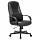 Кресло руководителя BRABIX «City EX-512», кожзаменитель черный, ткань черная, TW