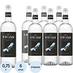 Вода питьевая 4 Воды стекло газ 0.75 л