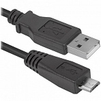 Кабель USB-micro USB 2.0, 1.8 м, DEFENDER, для подключения портативных устройств и периферии