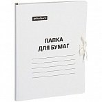 Папка для бумаг с завязками OfficeSpace, картон немелованный, 380г/м2, белый, до 400л. 