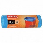 Мешки для мусора 80 л, синие, в рулоне 20 шт., ПНД, 12 мкм, 70×90 см, PACLAN «Classic»